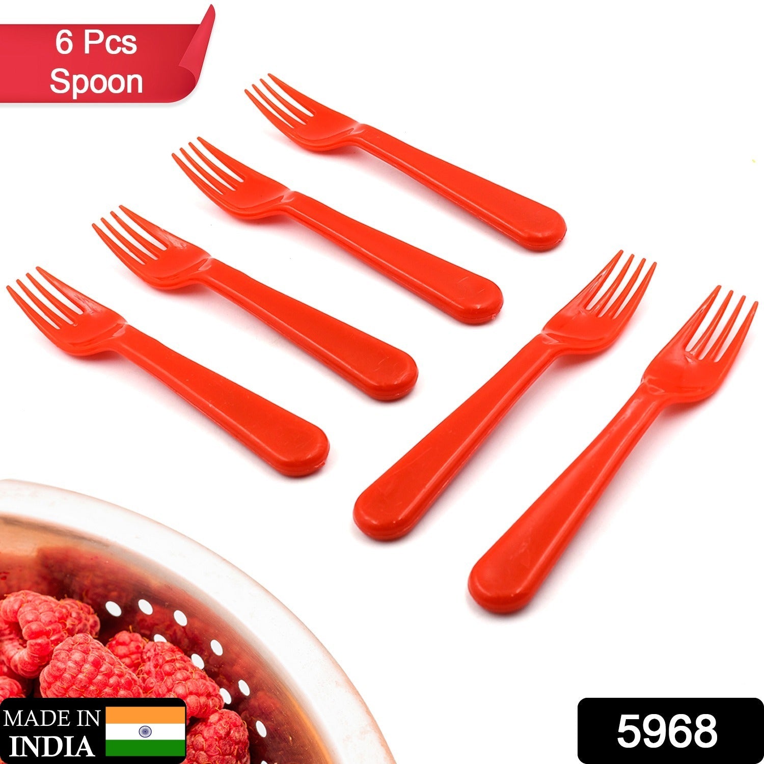5968 Plastic Fork Spoon, Fork Spoon Set, Fruit Fork Spoon Set | Baby Fork Spoon/Vegetable Fork Spoon, Plastic Salad Spoon, Dessert Spoon (6pc set) 5968 Plastic Fork Spoon, Fork Spoon Set, Fruit Fork Spoon Set | Baby Fork Spoon/Vegetable Fork Spoon, Plastic Salad Spoon, Dessert Spoon (6pc set)